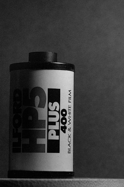 A close-up black and white image of a cylindrical spray paint can placed on a flat surface against a plain, slightly textured background. The can features a black cap and a predominantly white body with bold, black partial text that reads 'HIP HOP PLUS 400' and smaller text underneath indicating 'BLACK & WHITE FILM.' The label wraps around the can, with some of the text partially visible due to the angle. The lighting is even, highlighting the texture of the can's surface and creating minimal shadows. The image's minimal color palette emphasizes the contrast between the black cap, text, and the white background of the label, aligning with the straightforward visual style often used in documenting or referencing materials related to urban art or creative disposal, subtly connecting to the theme of waste and rubbish management services offered by Waste Clearance Ilford.